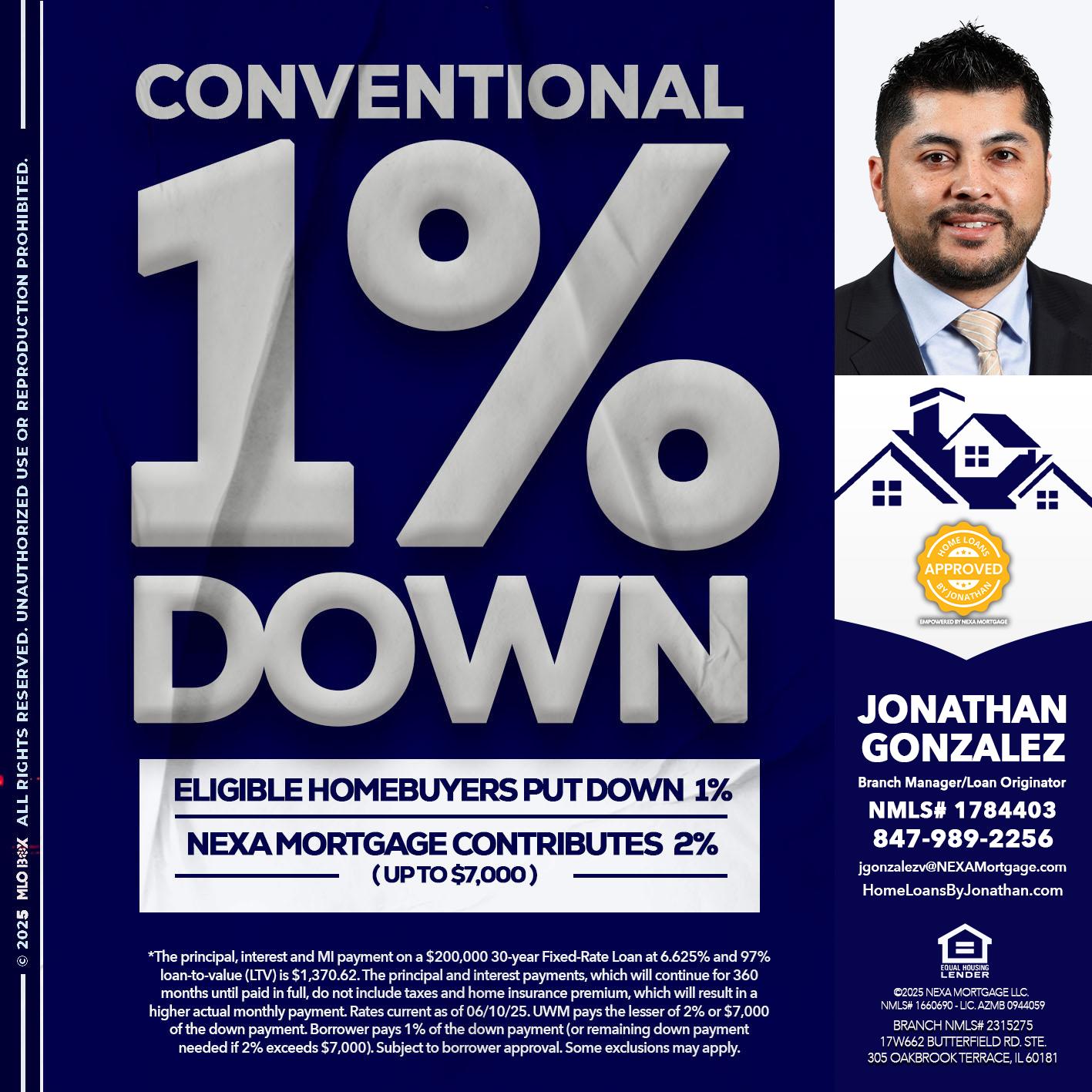 CONVENTIONAL - Jonathan Gonzalez -Branch Manager/Loan Originator