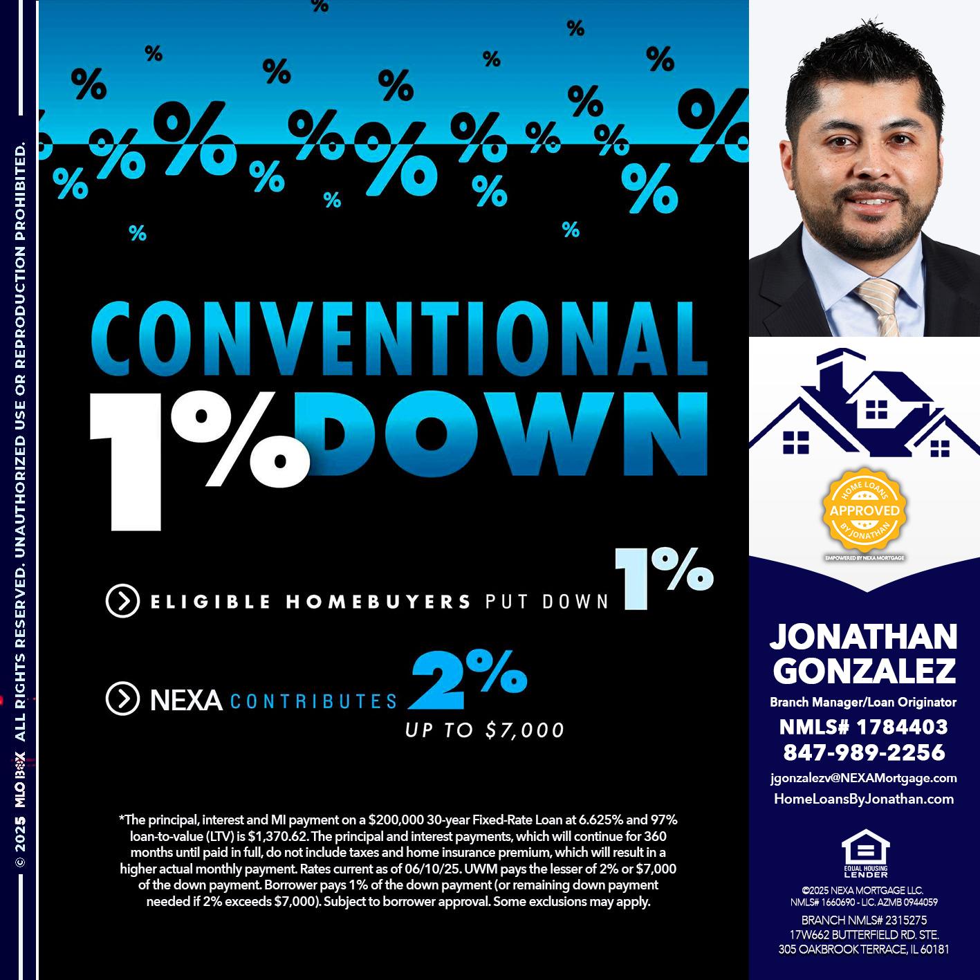conventional - Jonathan Gonzalez -Branch Manager/Loan Originator