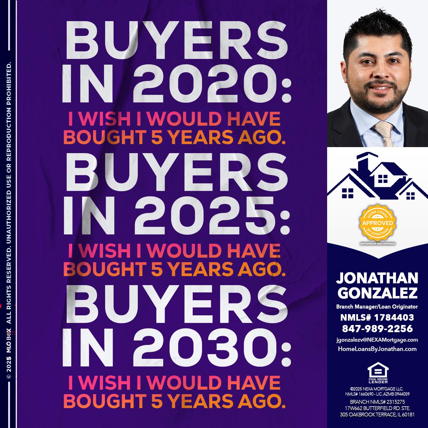 BUYERS IN 2020 - Jonathan Gonzalez -Branch Manager/Loan Originator