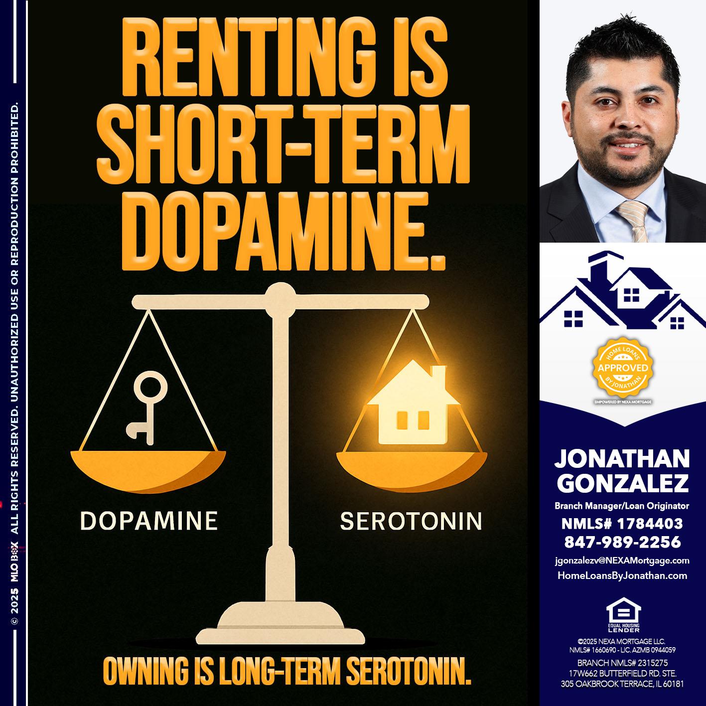 RENTING IS SHORT TERM - Jonathan Gonzalez -Branch Manager/Loan Originator