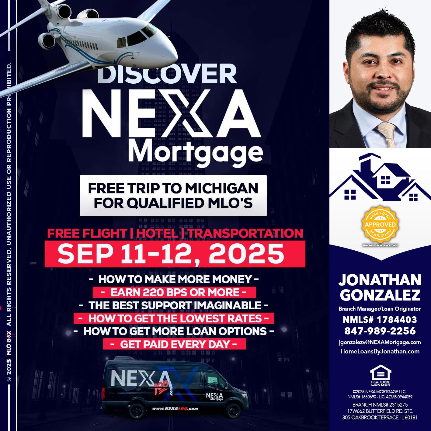 DISCOVER NEXA MORTGAGE - Jonathan Gonzalez -Branch Manager/Loan Originator
