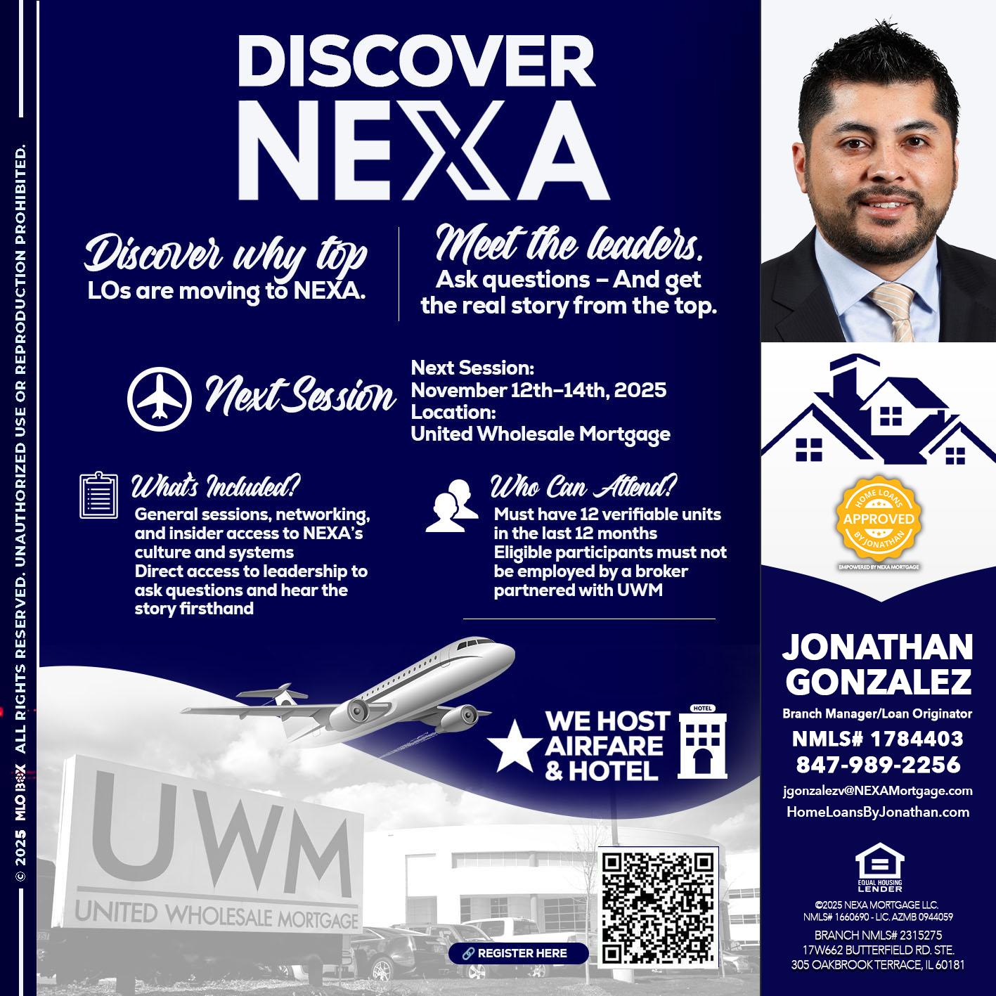 DISCOVER NEXA - Jonathan Gonzalez -Branch Manager/Loan Originator