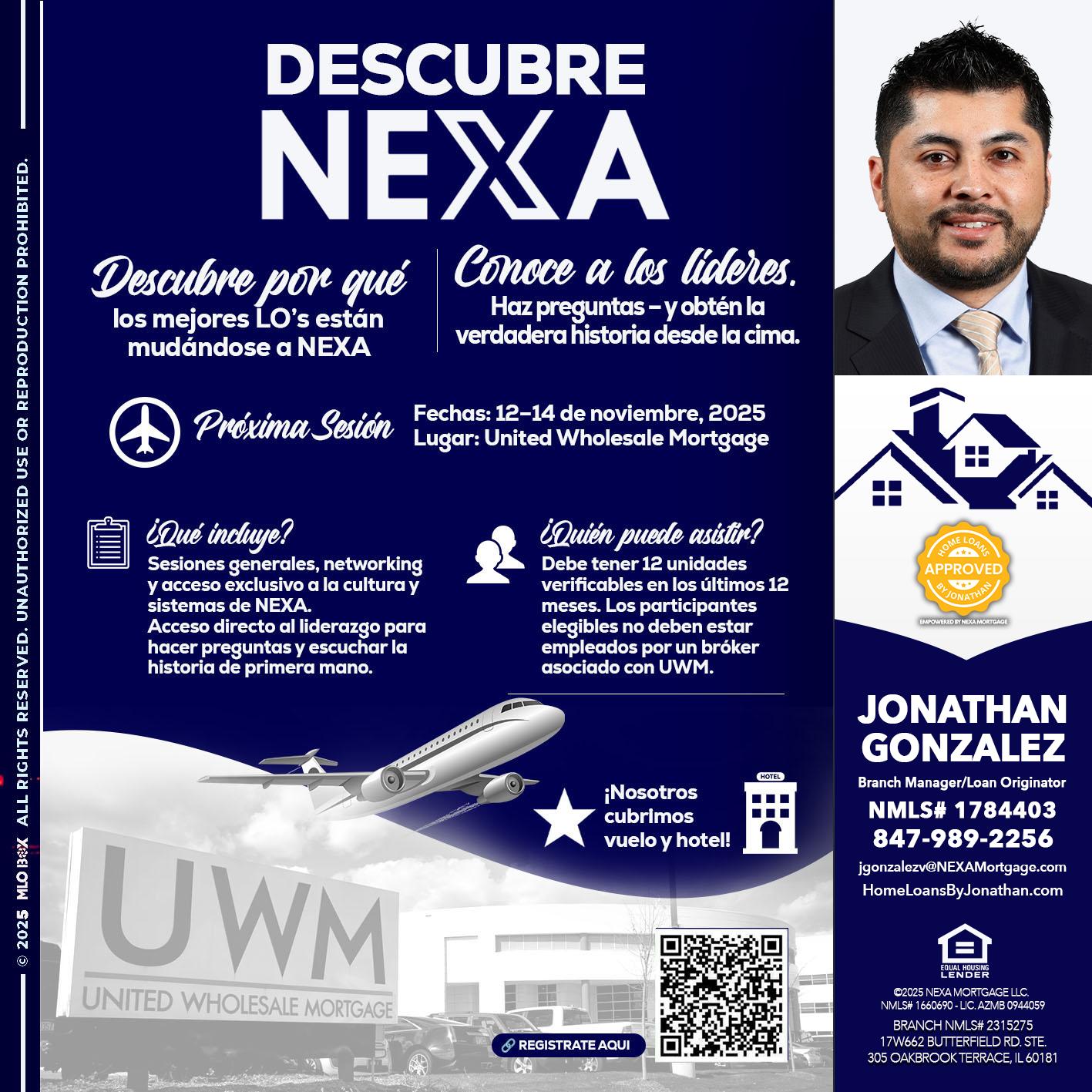 DESCUBRE NEXA - Jonathan Gonzalez -Branch Manager/Loan Originator