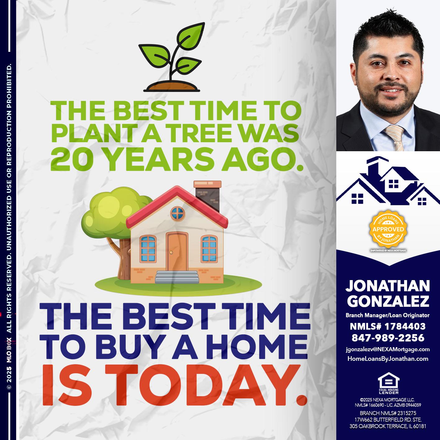 BEST TIME TO - Jonathan Gonzalez -Branch Manager/Loan Originator